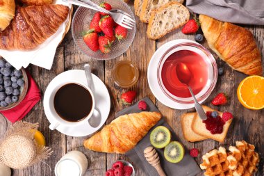 kahve, çay fincanı ve Kahvaltı