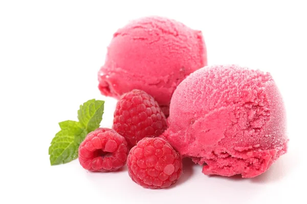 Ahududu berry dondurma — Stok fotoğraf