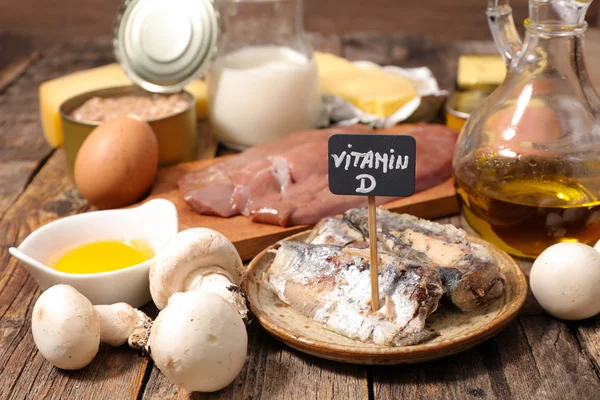 Food high in vitamin D — Stock Photo, Image