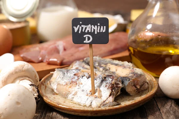 Food high in vitamin D — Stock Photo, Image