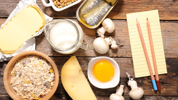 Producten rijk aan vitamine d — Stockfoto