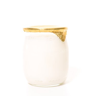 Kavanoz içinde taze yoğurt