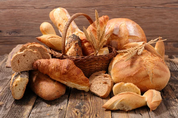 Колекція хліба та кондитерських виробів — стокове фото
