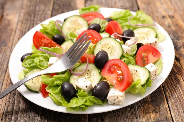 Plantaardige salade met feta — Stockfoto