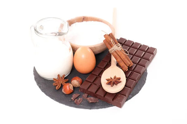 Ingredienti torta al cioccolato — Foto Stock