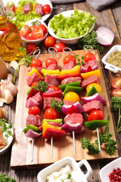 Marha grill zöldségekkel — Stock Fotó