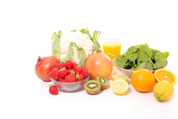 Ассортимент фруктов и овощей — стоковое фото