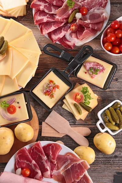 Ingredientes para festa raclette — Fotografia de Stock