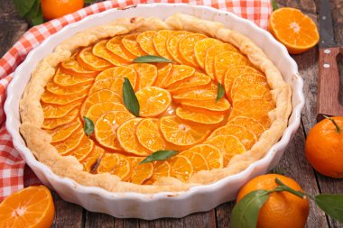 turuncu veya clementine tatlı tart