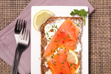 peynir ve somon tost