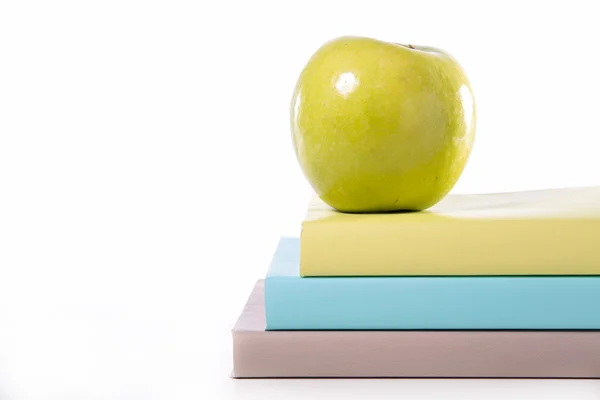 stock image books and apple composition