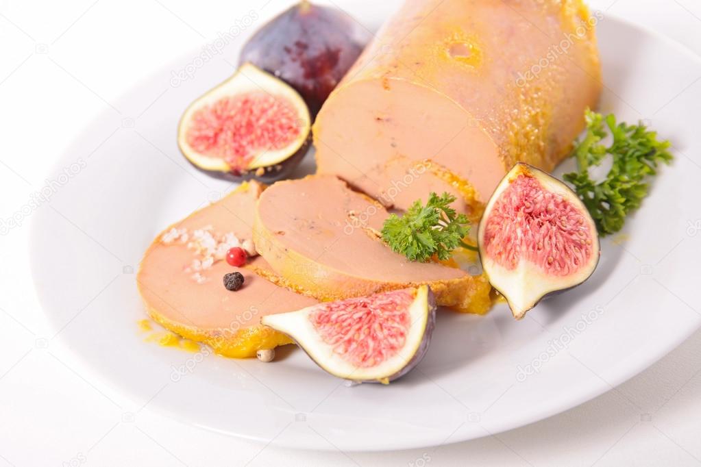 Foie gras with figs — Stock Photo © studioM 114412120
