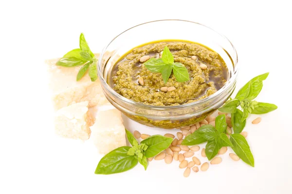 Pesto sauce in bowl — Stock Photo, Image