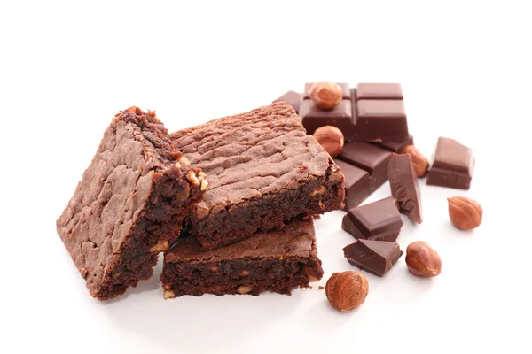 Brownie cookies with nuts — Stock Photo, Image