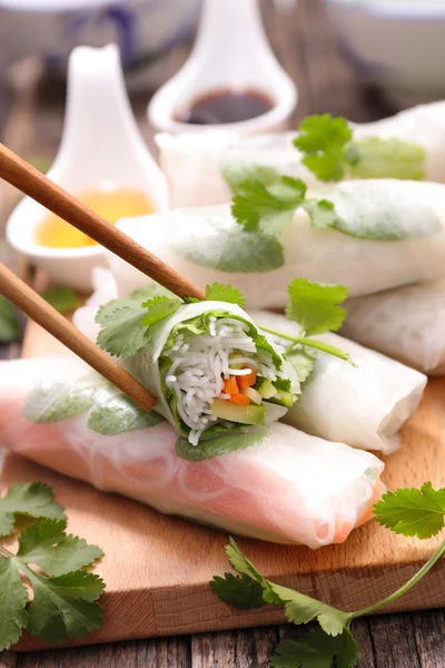 Fresh spring rolls — Stock Photo, Image