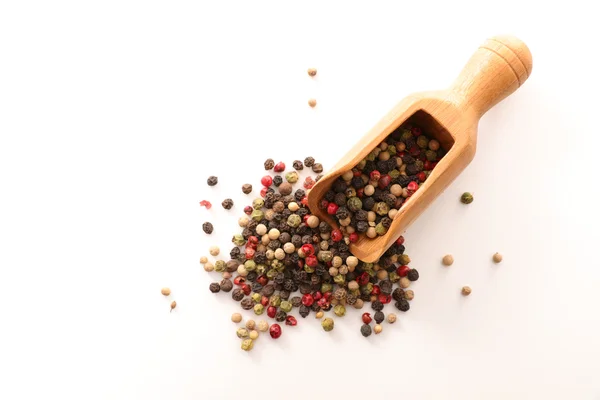 Mezcla de pimienta con cuchara — Foto de Stock