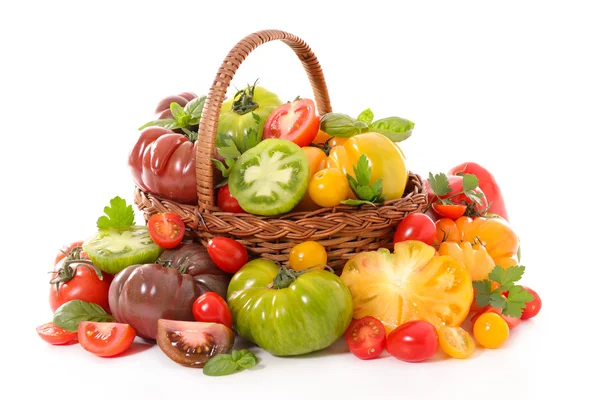Collection of colorful fresh tomatoes — Stock Photo, Image