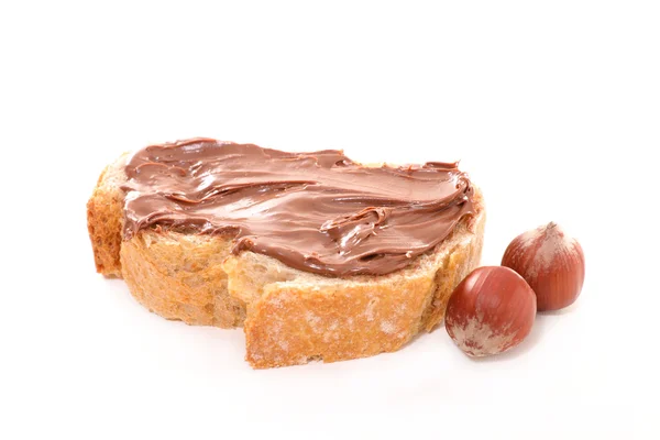 Roti dengan krim cokelat — Stok Foto