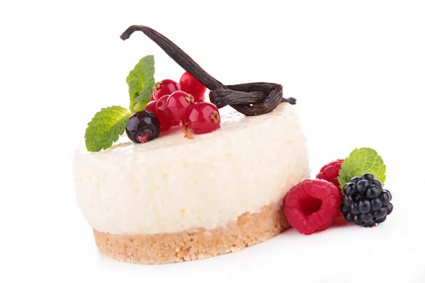 Sweet cheesecake with berries — Stock Photo, Image