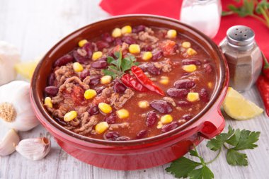 Chili con carne Meksika yemek