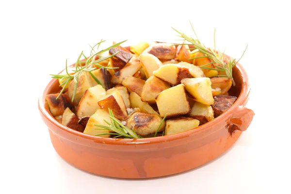 Patatas fritas y hierbas de romero —  Fotos de Stock