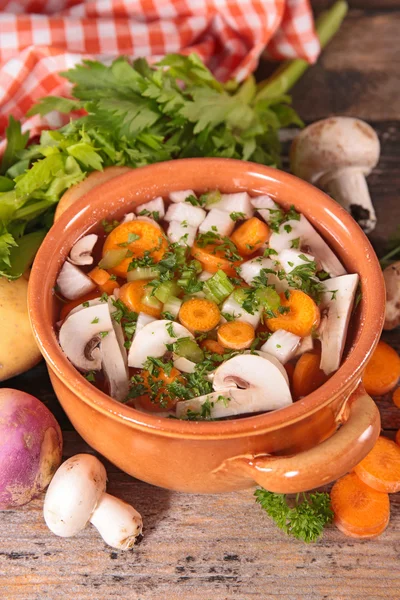 Supă de legume în castron — Fotografie, imagine de stoc