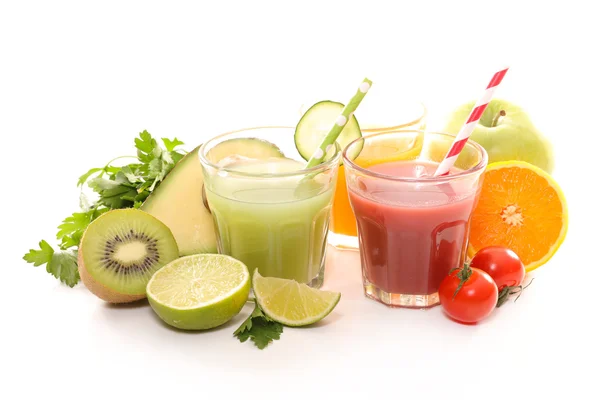 Fruits and vegetables juices — Stock Photo, Image