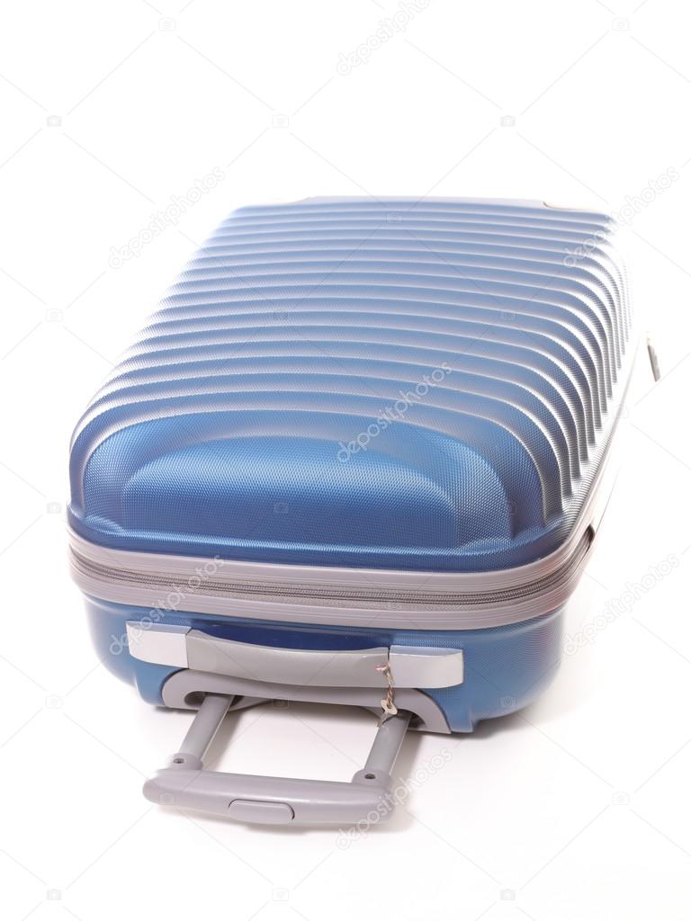 blue travel suitcase 