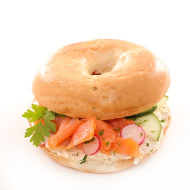 sebze ve somon simit 