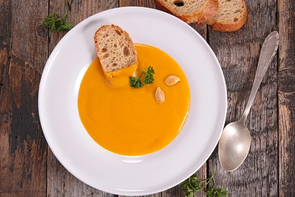 Zupa z dyni z jesieni — Zdjęcie stockowe