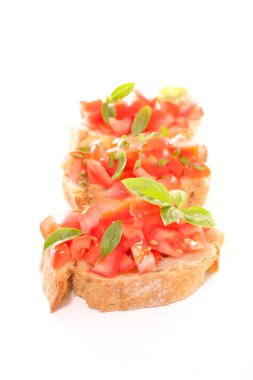 fesleğen ve domates Bruschetta