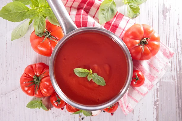 Tomatensauce oder Suppe — Stockfoto