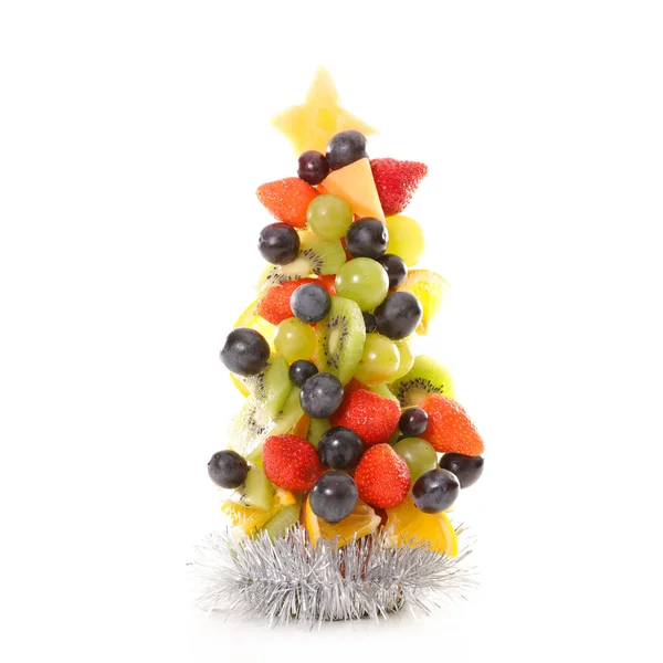 Árbol de Navidad con frutas — Foto de Stock