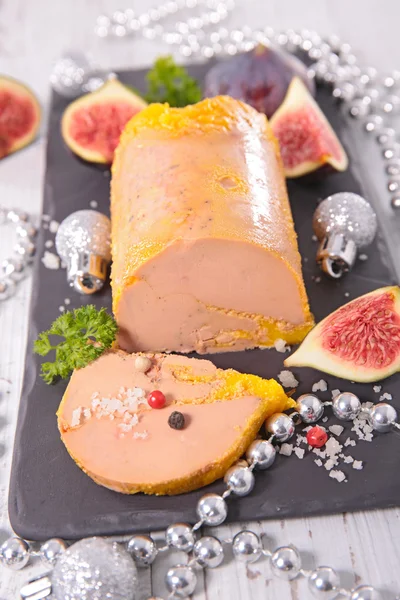 Foie gras s fíky — Stock fotografie
