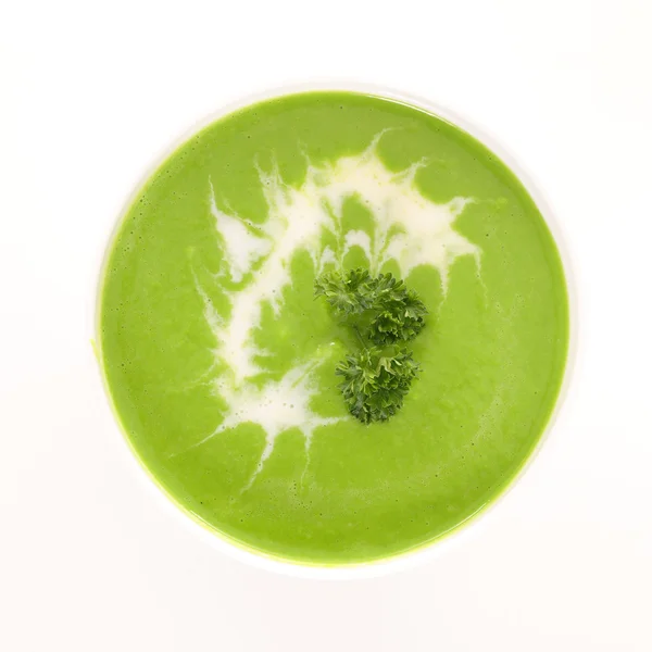 Grön grädde soppa — Stockfoto
