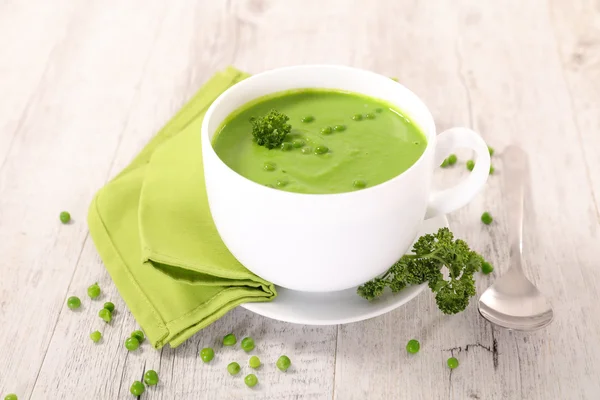 Bowl of peas soup — Stock Photo, Image