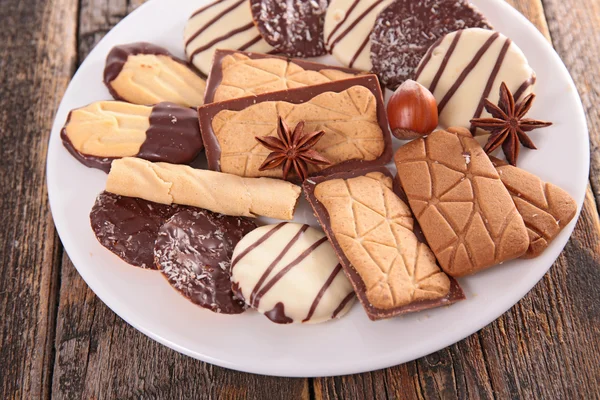 Chocolate biscuits for Christmas — Stock Photo, Image