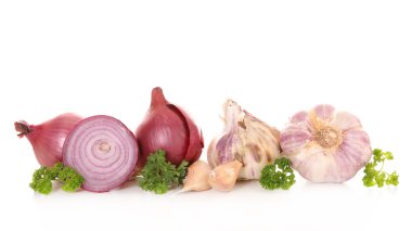 sarımsak, soğan ve maydanoz