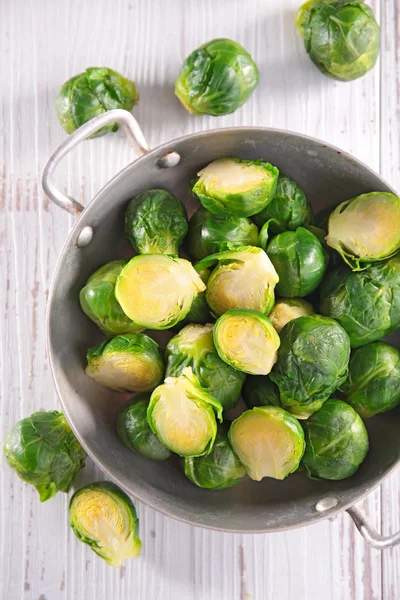 Gekookte brussel spruitjes — Stockfoto