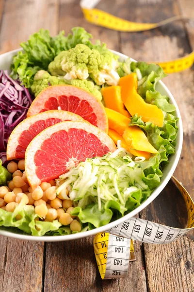 Dieta Conceito Alimento Salada Vegetal Misturada — Fotografia de Stock