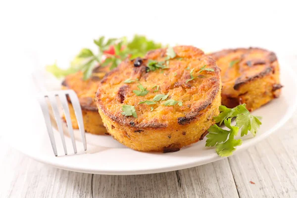 Vegetarian Galette Vegan Steak Fork — Stock Photo, Image