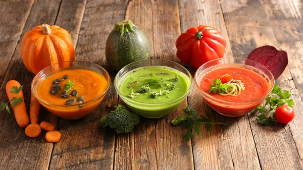 Sopa Verduras Con Ingrediente Fresco —  Fotos de Stock
