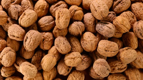 Walnussfrucht Hintergrund Ansicht Von Oben — Stockfoto