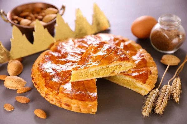 Galette Des Rois Pastel Epifanía Corona — Foto de Stock