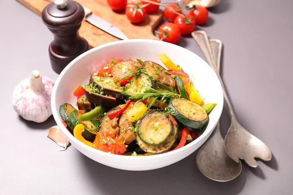 Ratatouille Fried Eggplant Bell Pepper Zucchini — Stock Photo, Image