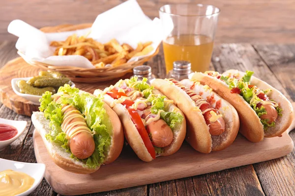Hot Dog Patatine Fritte — Foto Stock
