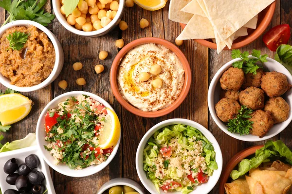 Assorted Indian Food Top View — Stock Photo, Image