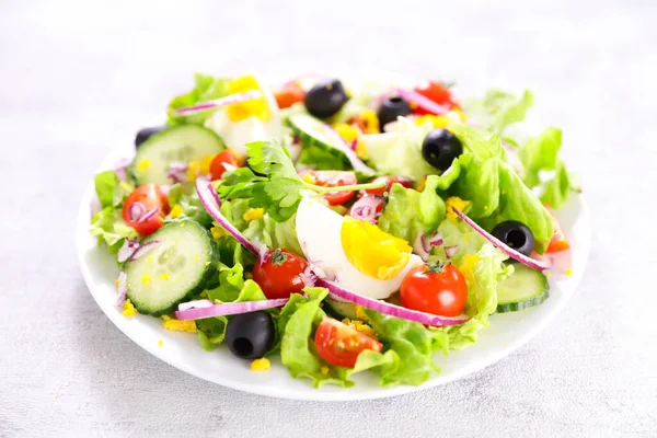 Groentesalade Met Komkommer Tomaat — Stockfoto