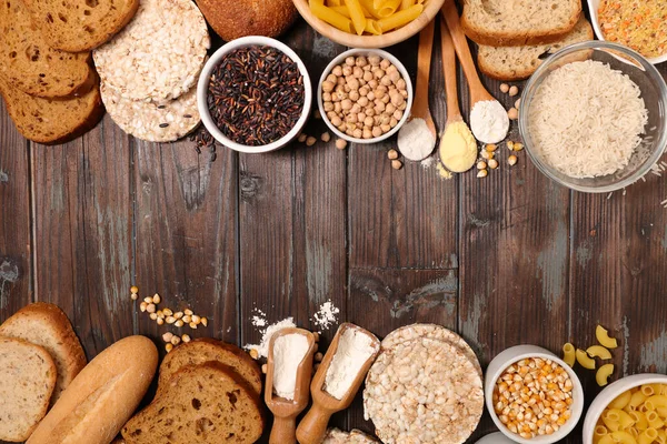 Sem Glúten Alimentos Farinha Pão Macarrão — Fotografia de Stock