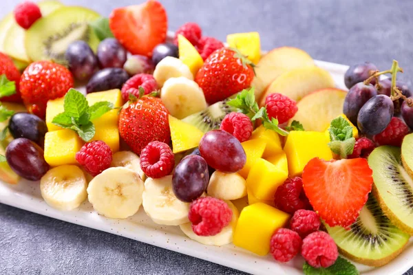 Piatto Misto Frutta Fresca — Foto Stock